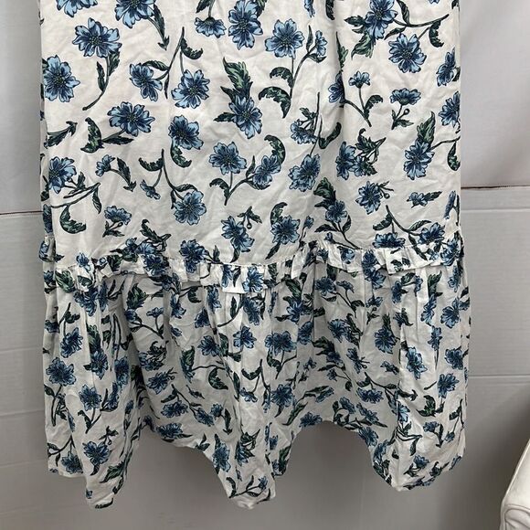 J. Crew Factory BY544 Tie front blue and white floral midi dress size 0 NWT - Picture 15 of 16